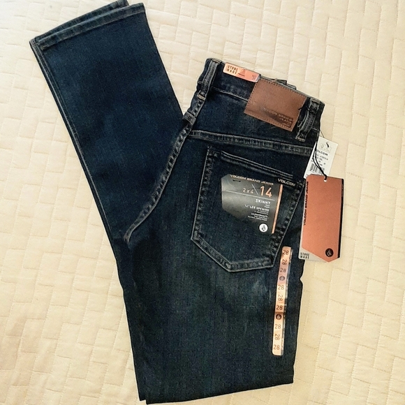 NEW VOLCOM 2X4 SKINNY LOW RISE JEANS - Picture 2 of 7